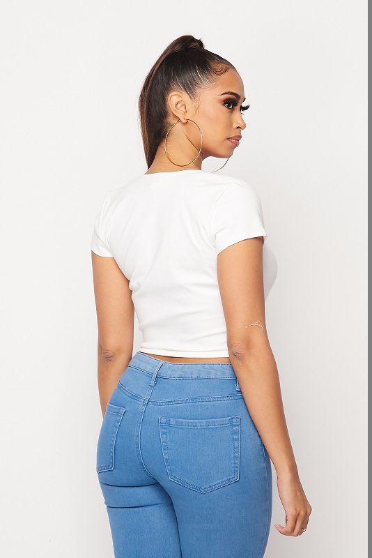 White Eye Crop Top – KANEARI